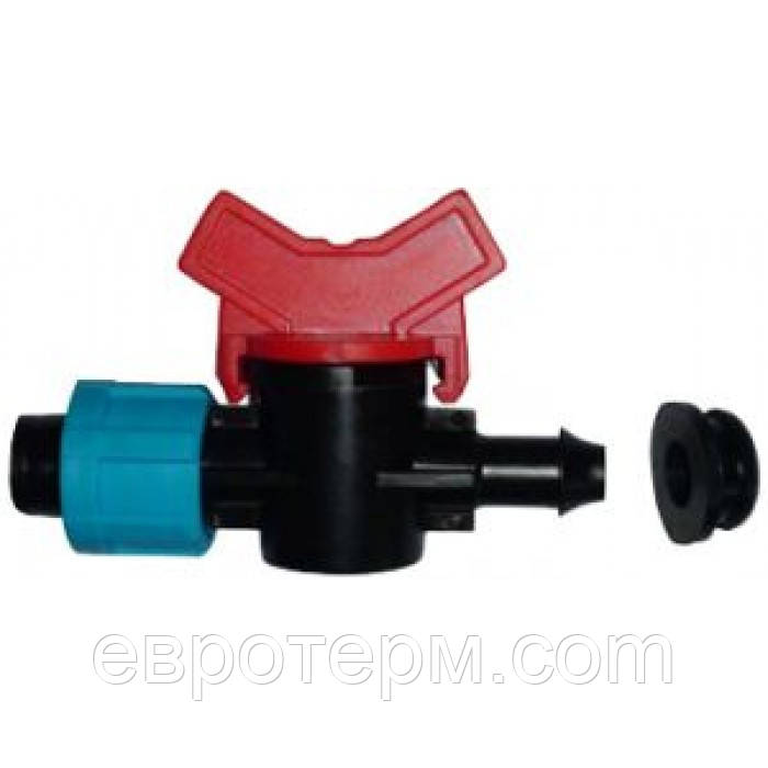 Кран стартовий з ущільнювальної гумки для стрічки крапельний полив, фото 1