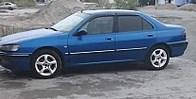 Пежо 406 , дефлекторы окон, Peugeot 406 4d 1995-2000 (+OT) RACING