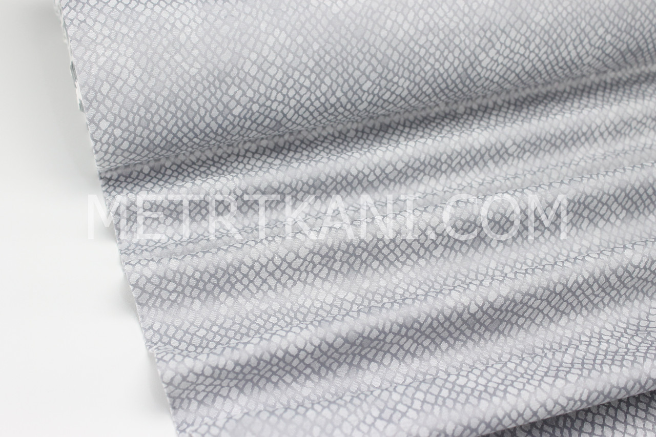 Сатин жакард "Луска" сірого кольору 240 см № WH-2845-3