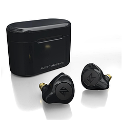 Бездротові Bluetooth навушники KZ S2 з сенсорним керуванням (Черний)