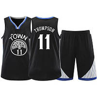 Черная баскетбольная форма Томпсон 11 Голден Стейт 2022 Thompson Golden State Warriors