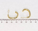 Сережки Xuping JEAN GOUJON Позолота 14K пусети "колечки", фото 3