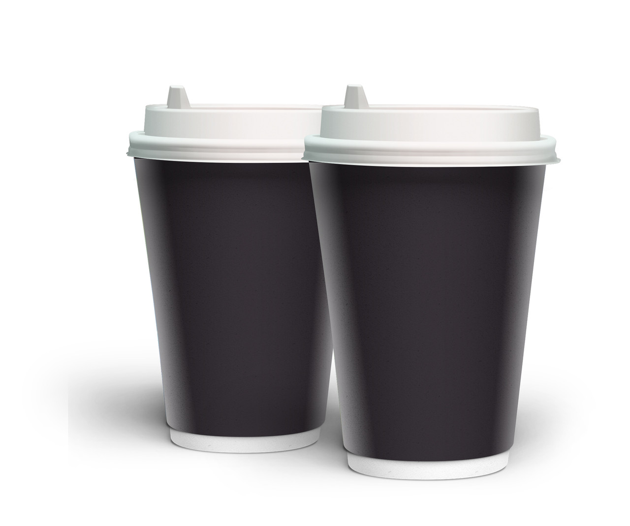Стакан паперовий 400 мл двошаровий чорний