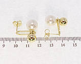 Сережки Xuping JEAN GOUJON Позолота 14K пусети "Кульки", фото 3
