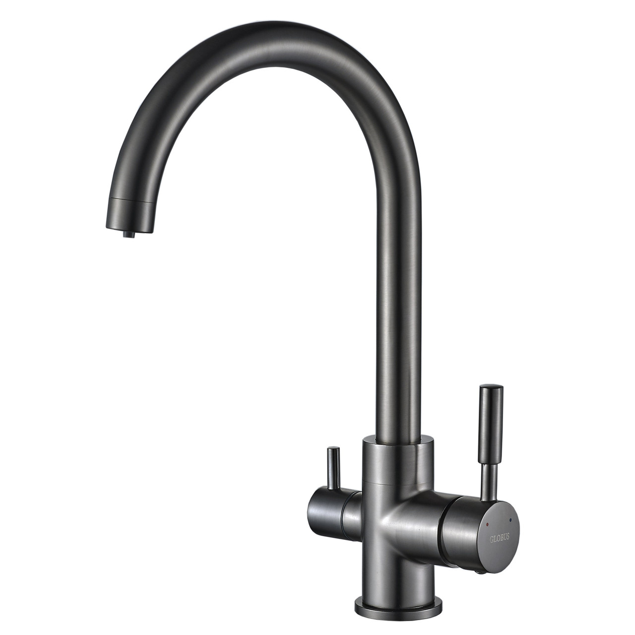 Кухонний змішувач под осмос Globus Lux GLLR-0333-11-GRAPHITE PVD