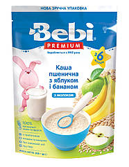 Каша молочна Пшенична з яблуком та бананом Bebi Premium, 200 г