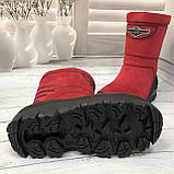 Зимові дитячі гумові чоботи на хутрі Husky Alisa Line червоний розміри 25-36, фото 5