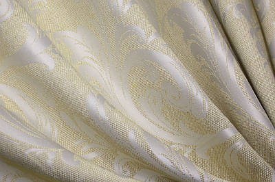 Тканина льон блекаут рогожка, колекція "Лілія". Колір жовтий. Код 845ш