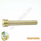 Футляр (колба 8мм) латунний для заглибного термометра або датчика температури довжиною 11см, 1/2, фото 3