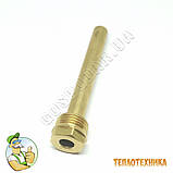 Футляр (колба 8мм) латунний для заглибного термометра або датчика температури довжиною 11см, 1/2, фото 5