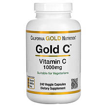 Вітамін C, California GOLD Nutrition "Gold C" аскорбінова кислота, 1000 мг (240 капсул)