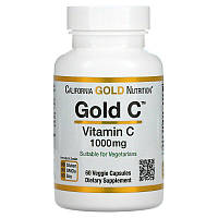 Витамин C, 1000 мг, Gold C, California Gold Nutrition (60 вегетарианских капсул)