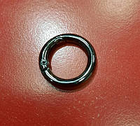 Кольцо карабин 16мм. для сумок тёмный никель (тёмное серебро)