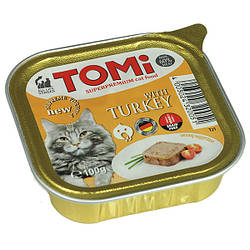TOMi poultry liver ПТАХ ПЕЧІНКА консерви для кішок, паштет 100гр