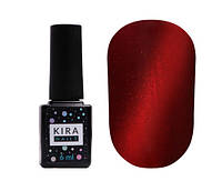 Гель-лак Kira Nails Cat Eye №001 (красно-коралловый, магнитный), 6 мл