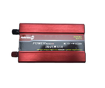 Автомобільний перетворювач напруги інвертор POWERONE plus з 12 V на 220 V AC/DC 1000W 1000 Вт із вольтметром