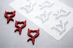 Пластикова форма Серце 8 — топер