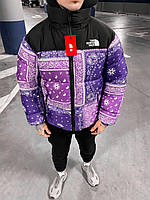 Зимний пуховик tnf 700 с капюшоном Фиолетовая мужская зимняя куртка тнф Фиолетовый пуховик The North Face