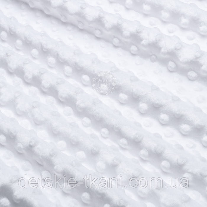 Плюш minky білого кольору, щільність 280 г/м2