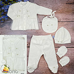 Комплект ошатною білої одяг для дівчинки Розмір: 0-3 місяці (02841)