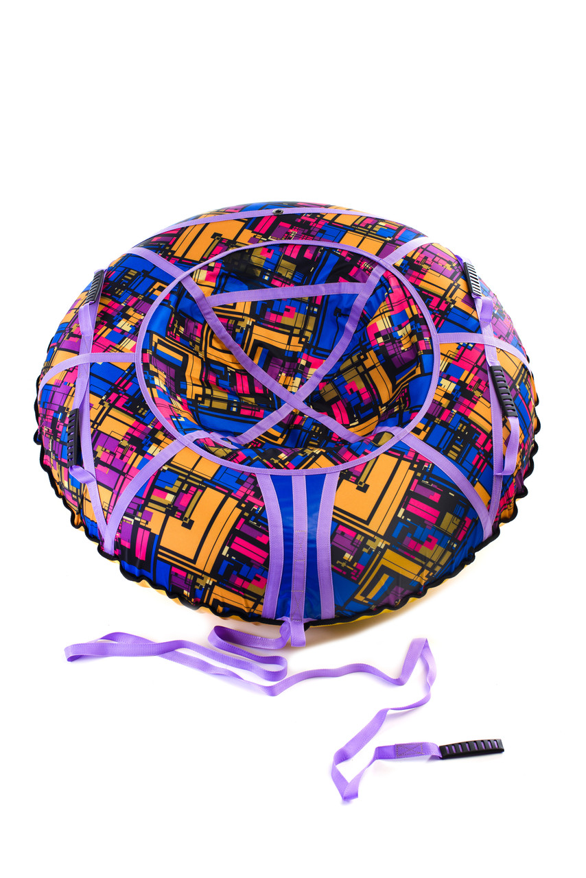 Надувні санки-ватрушка Kospa 120 см Посилений Геометрія фіолетовий