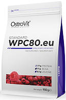 Сывороточный протеин OstroVit - WPC80.eu (900 грамм) raspberry/малина