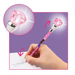 Кулькова ручка з діамантом Depesche Top Model з підсвічуванням - рожева Топ Модел 4921