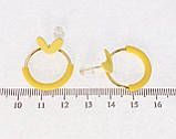 Сережки Xuping JEAN GOUJON Позолота 14K пусети "колечки з сердечками покриття Soft", фото 3
