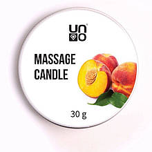 Масажна свічка для тіла і рук з ароматом, 30 гр. №5 Frutti (Диня + Персик)
