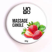 Масажна свічка для тіла і рук з ароматом, 30 гр. №7 Strawberry (Полуниця)