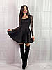 Жіноче ошатне плаття із замші чорний 38 розмір, фото 2