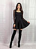 Жіноче ошатне плаття із замші чорний 38 розмір, фото 7
