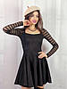 Жіноче ошатне плаття із замші чорний 38 розмір, фото 4