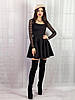 Жіноче ошатне плаття із замші чорний 38 розмір, фото 10