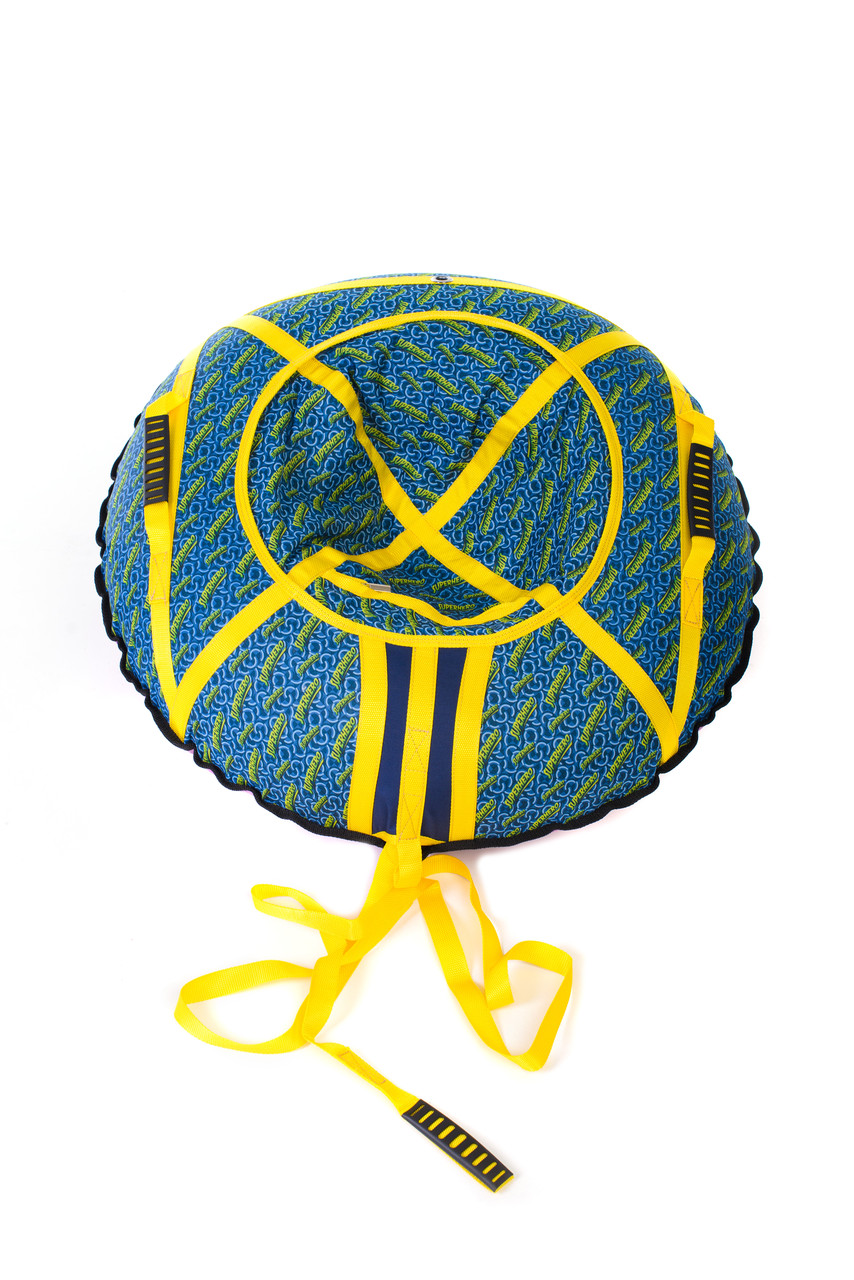 Тюбінг надувні санки, ватрушка діаметр 80 см Superhero жовтий