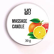 Кругла ароматична масажна спа свічка для рук, 30g. №2 Citrus mix (Цитрусовий мікс)