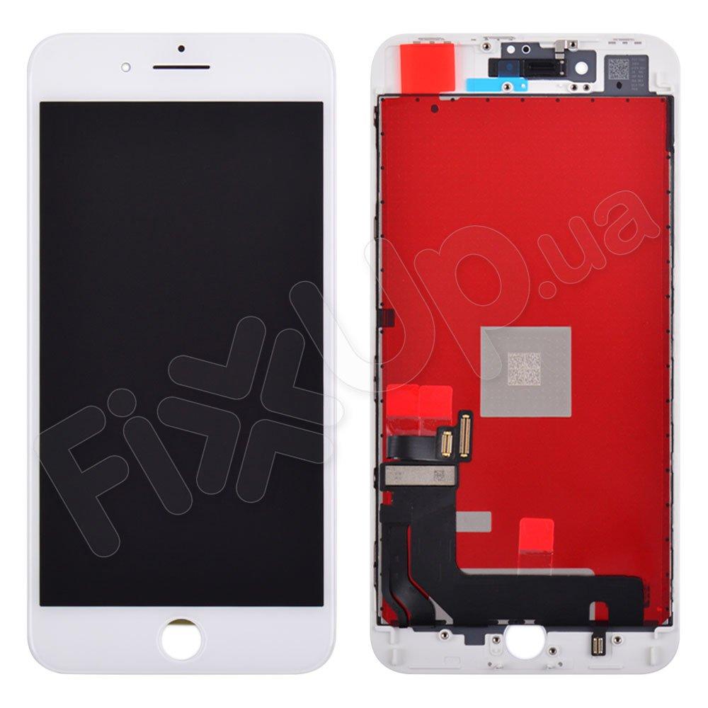 Дисплей для iPhone 8 Plus з тачскрином у зборі, колір білий, оригінал із заміненим склом