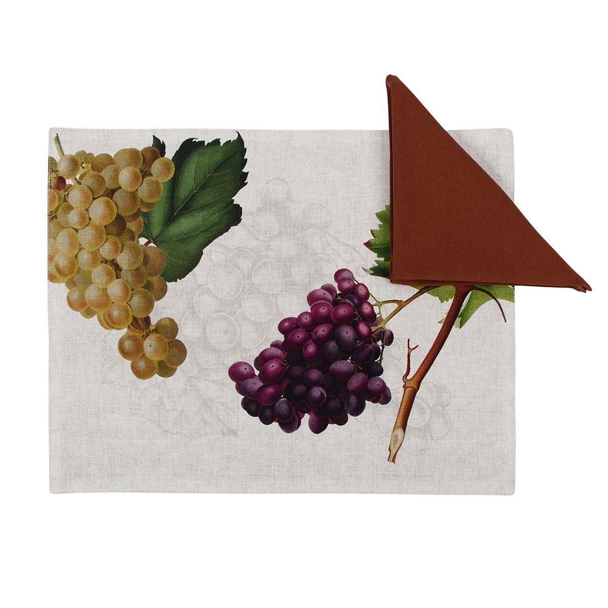 Набір з 2-х бавовняних серветок з малюнком "Виноградна лоза"