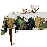 Скатерть прямоугольной формы из хлопка с принтом спелых ягод "Виноградная лоза" Centrotex, 140x240 см