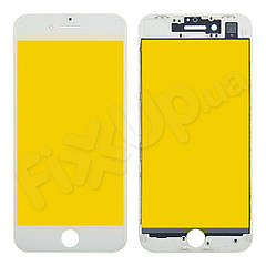 Скло корпусу з рамкою для iPhone 8, колір білий