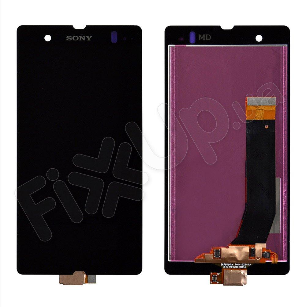 Дисплей Sony Xperia Z (C6602, C6603, C6606, L36i, L36h, L36a) з тачскріном в зборі, колір чорний