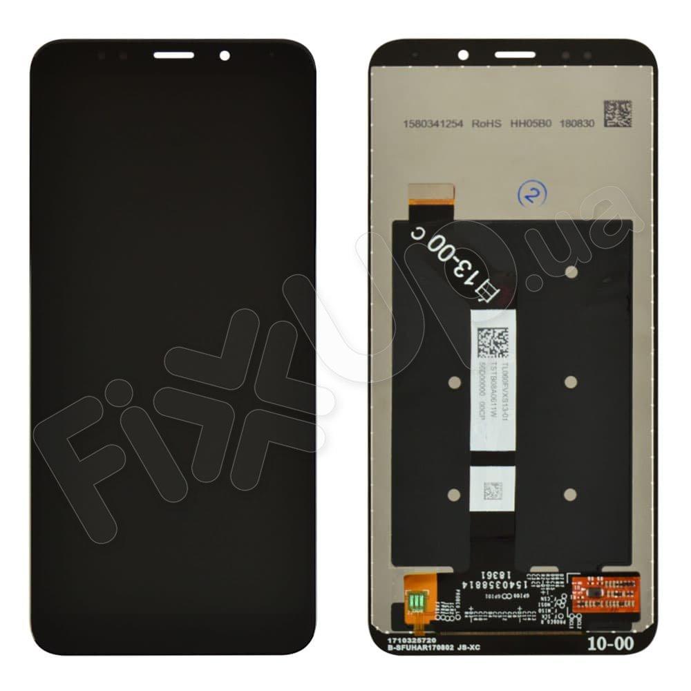 Дисплей для Xiaomi Redmi 5 Plus з таскрином в зборі, колір чорний, оригінал з заміненим склом