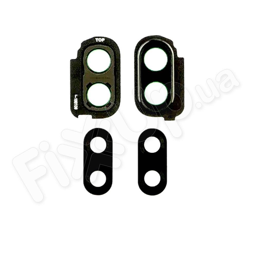 Скло камери для Samsung M205 Galaxy M20 2019, з рамкою, колір чорний