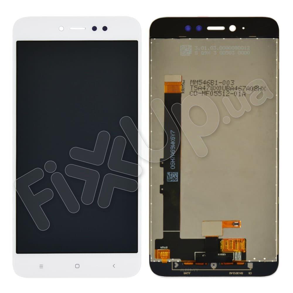 Дисплей для Xiaomi Redmi Note 5A Prime, Redmi Y1 з тачскрином у зборі, колір білий, оригінал із заміні