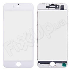 Скло корпусу з рамкою та OCA плівкою для iPhone 8, колір білий