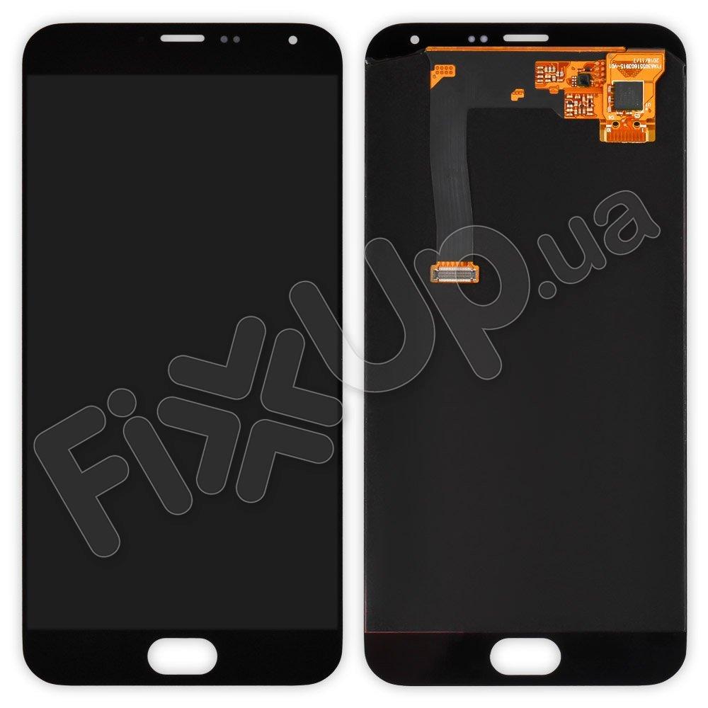 Дисплей Meizu MX5 з тачскріном в зборі, колір чорний