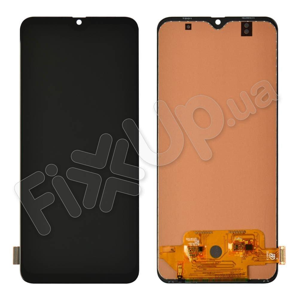 Дисплей для Samsung A705F DS Galaxy A70 (2019) з тачскріном в зборі, колір чорний, QX TFT incell