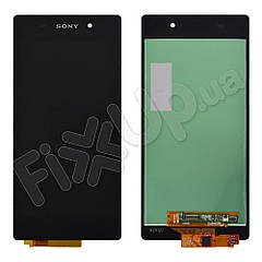 Дисплей Sony D6502, D6503 Xperia Z2 з тачскріном в зборі, колір чорний, оригінал
