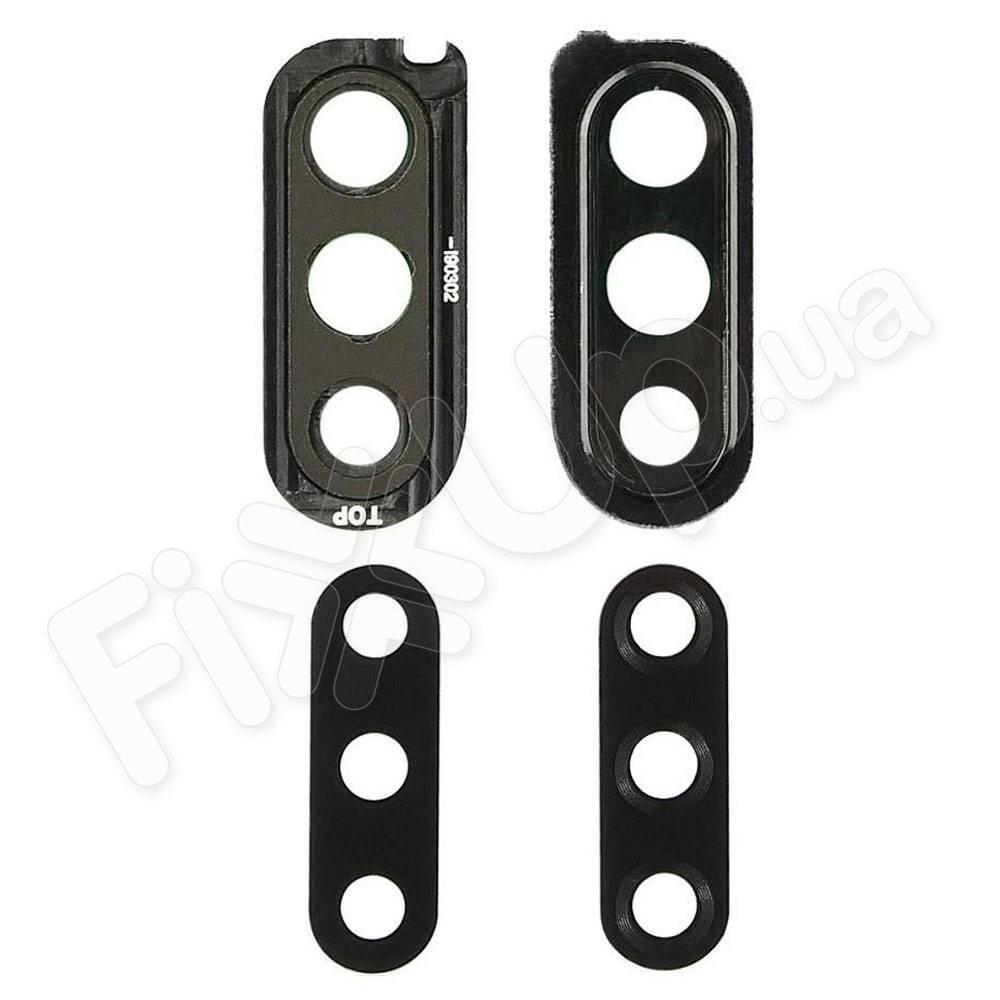 Скло камери для Samsung M305 Galaxy M30 2019, з рамкою, колір чорний