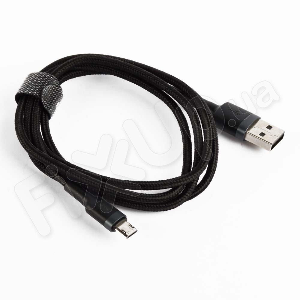 Кабель Micro-USB Baseus cafule (CAMKLF-BG1) 1m, цвет black gray, 2.4A - фото 1 - id-p1243982355